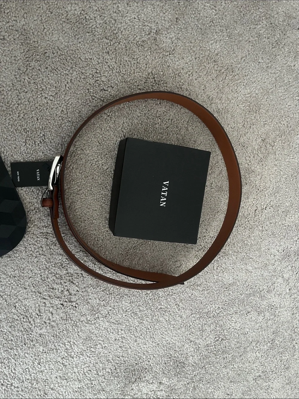 Men's Tan Leather Belt - Unbranded Classic Dress Belt